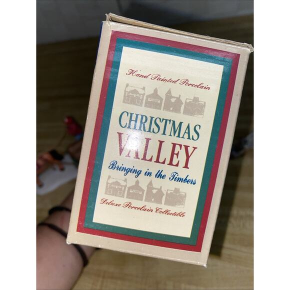 1994 Christmas Valley Season Specialties Horse Sled Lumberjack Boxed New - Picture 9 of 11